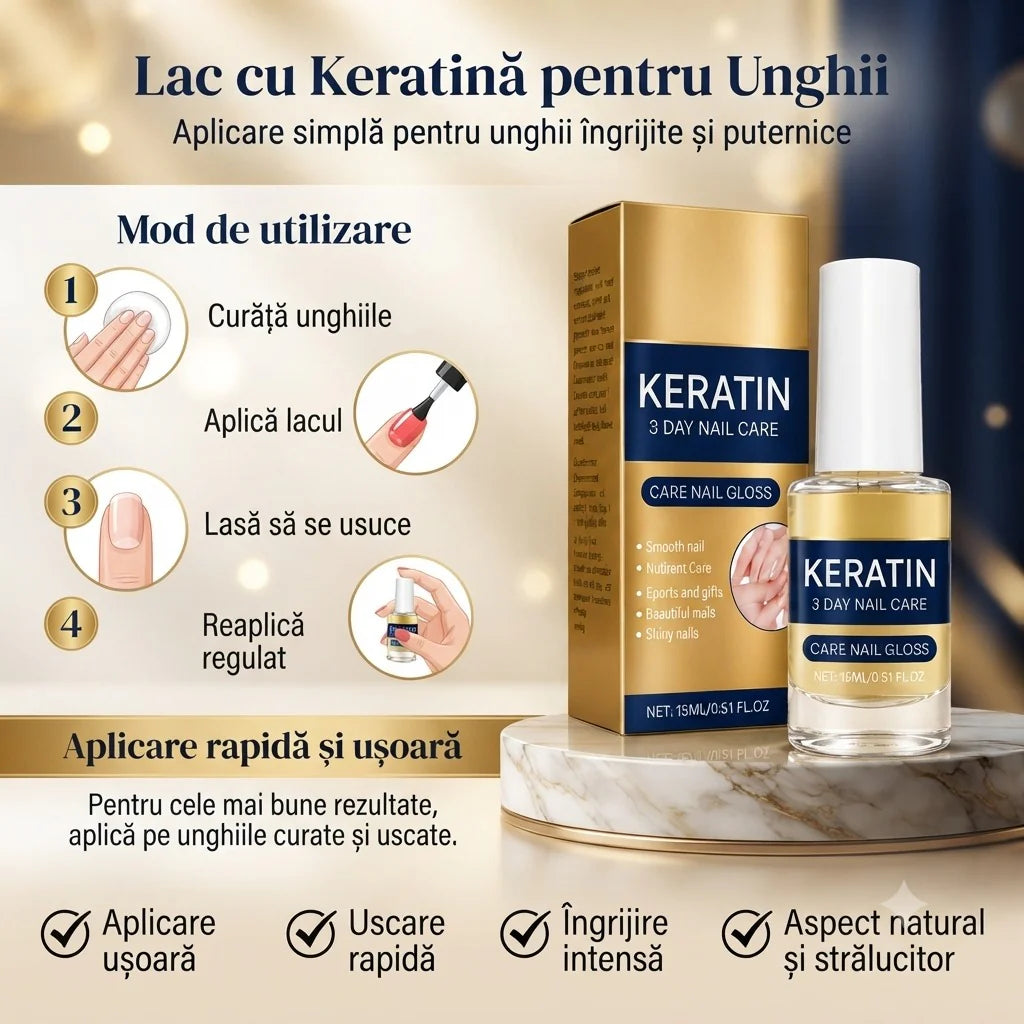 Lac cu Keratină pentru Unghii